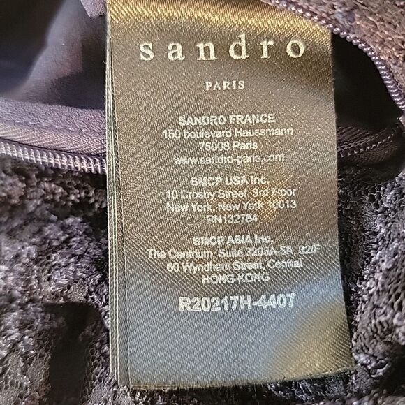 Sandro black lace fit and flare dress - Picture 12 of 14